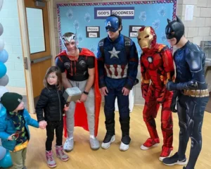 Superheros at Ada Community Expo